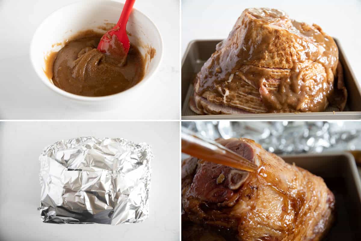 Steps to make Honey Glazed Ham.