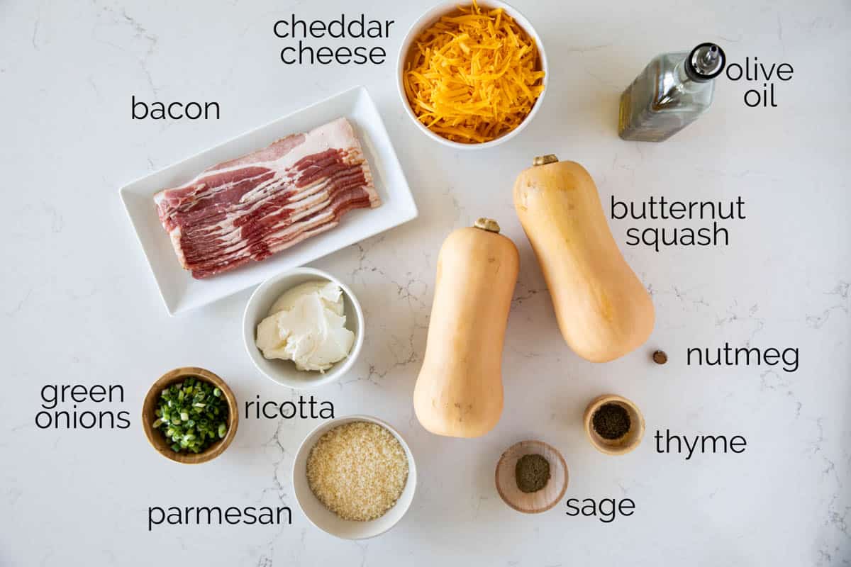 Ingredients to make Stuffed Butternut Squash