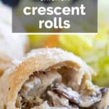 Chicken Crescent Rolls with text overlay.