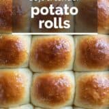 Potato Rolls with text overlay.