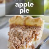 Sour Cream Apple Pie with text overlay.