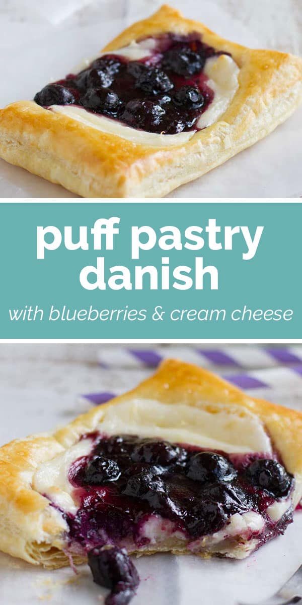 Puff Pastry Danish with Blueberries and Cream Cheese - Taste and Tell