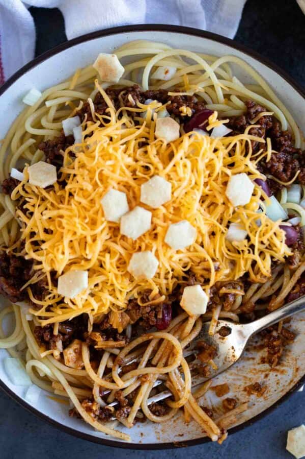 Traditional Cincinnati Chili with Spaghetti - Taste and Tell