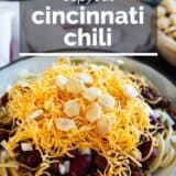 Cincinnati Chili with text overlay.