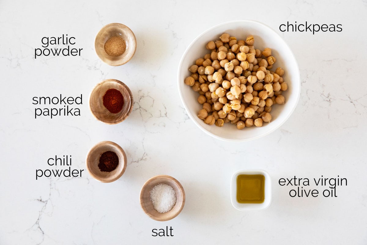 Ingredients for Roasted Chickpeas.