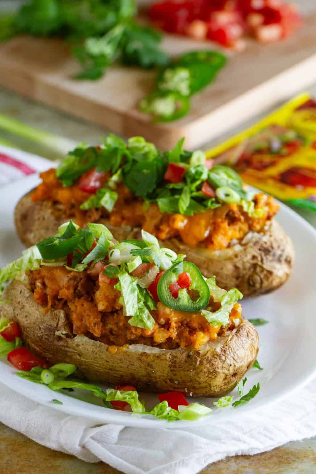 Taco Stuffed Potatoes - Taste and Tell