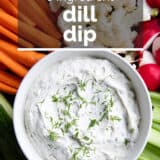 Dill Dip with text overlay.