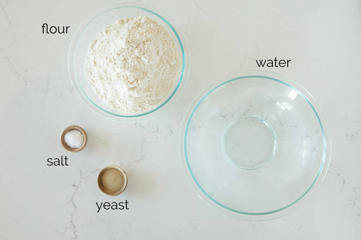 Ingredients to make Artisan Pizza.