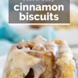 Cinnamon Biscuits with text overlay.
