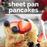 Sheet Pan Pancakes with text overlay.