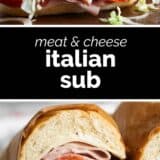 Italian Sub collage with text bar in the middle.
