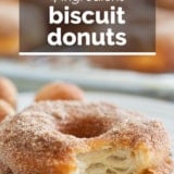 Biscuit Donuts with text overlay.