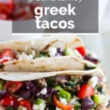 Greek Tacos with text overlay.