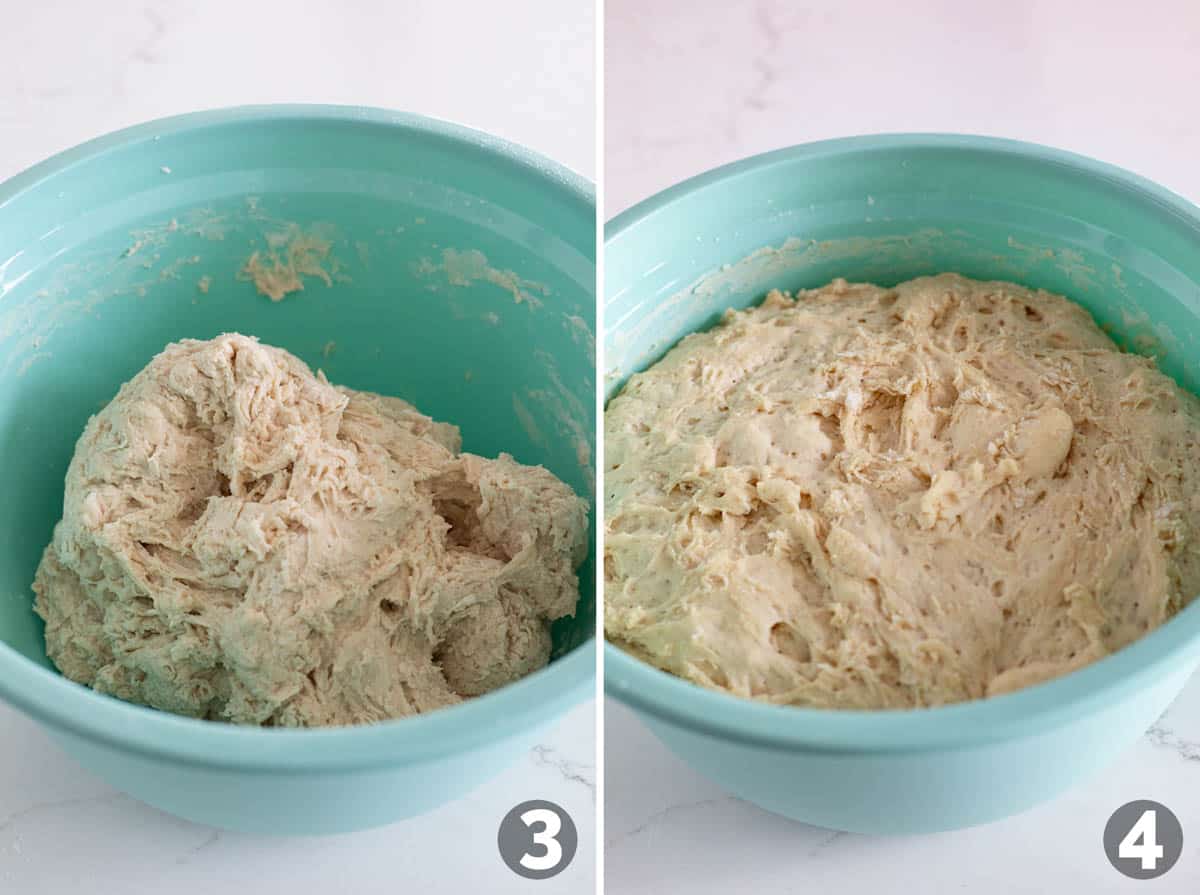 Rising dough for artisan bread.