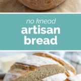 Artisan Bread collage with text bar in the middle.