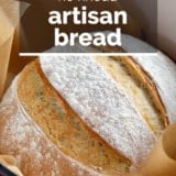 Artisan Bread with text overlay.