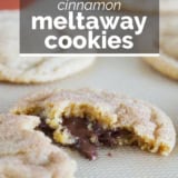 Peanut Butter Cinnamon Meltaway Cookies with text overlay.
