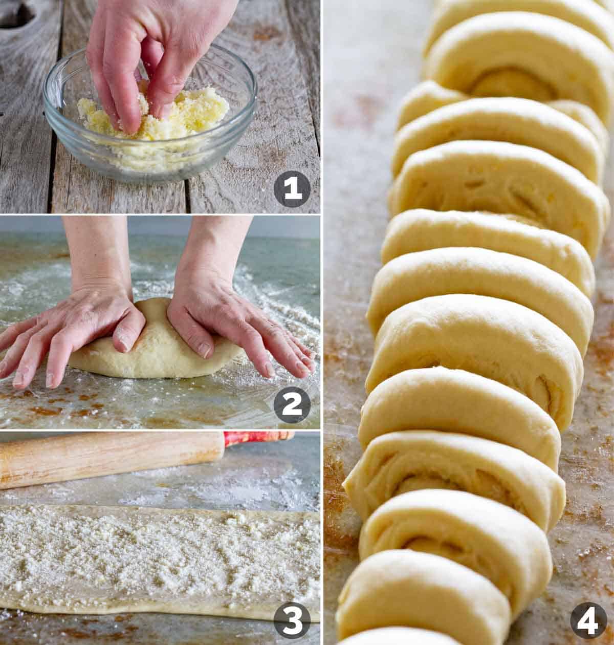 Steps to make Lemon Roll Pull Apart Bread.