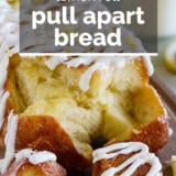 Lemon Roll Pull Apart Bread with text overlay.
