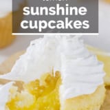 Lemon Sunshine Cupcakes with text overlay.