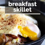 Meat and Potatoes Breakfast Skillet with text overlay.
