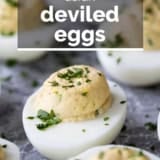 Asian Deviled Eggs with text overlay.