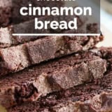 Chocolate Cinnamon Bread with text overlay.