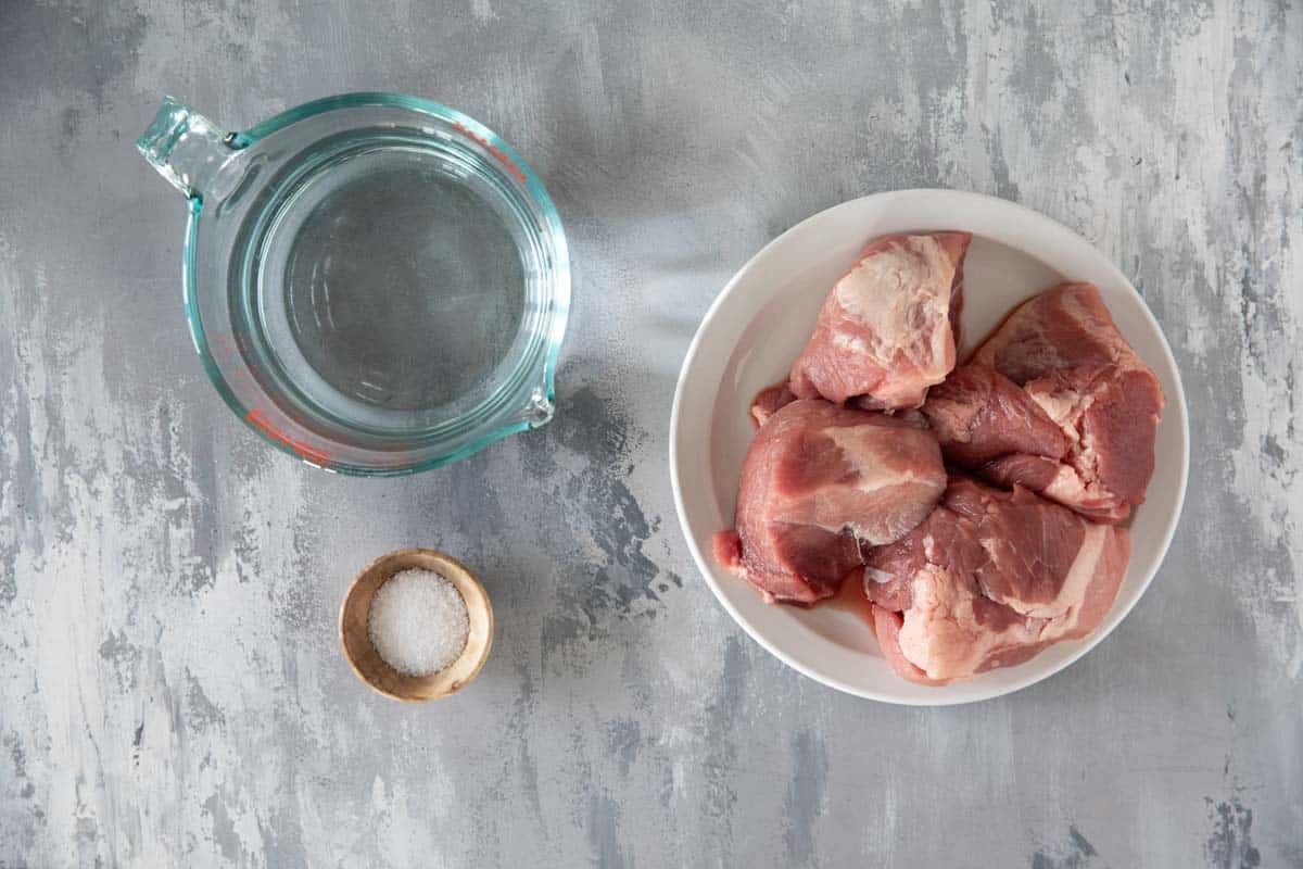 Ingredients for Pork Carnitas.