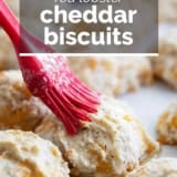 Red Lobster Cheddar Biscuits with text overlay.