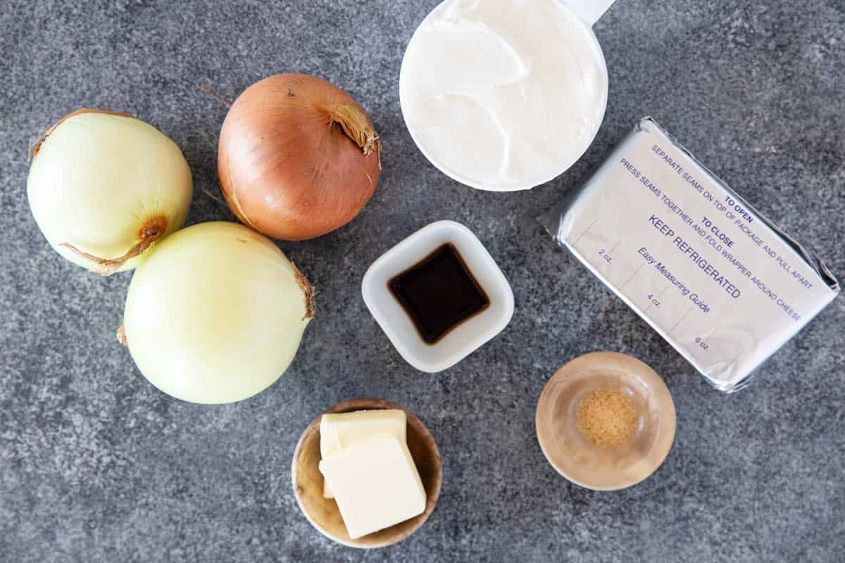 Ingredients for French Onion Dip