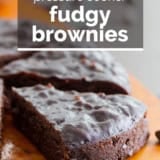 Pressure Cooker Fudgy Brownies with text overlay.
