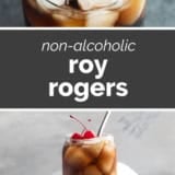 Roy Rogers Drink collage with text bar in the middle.