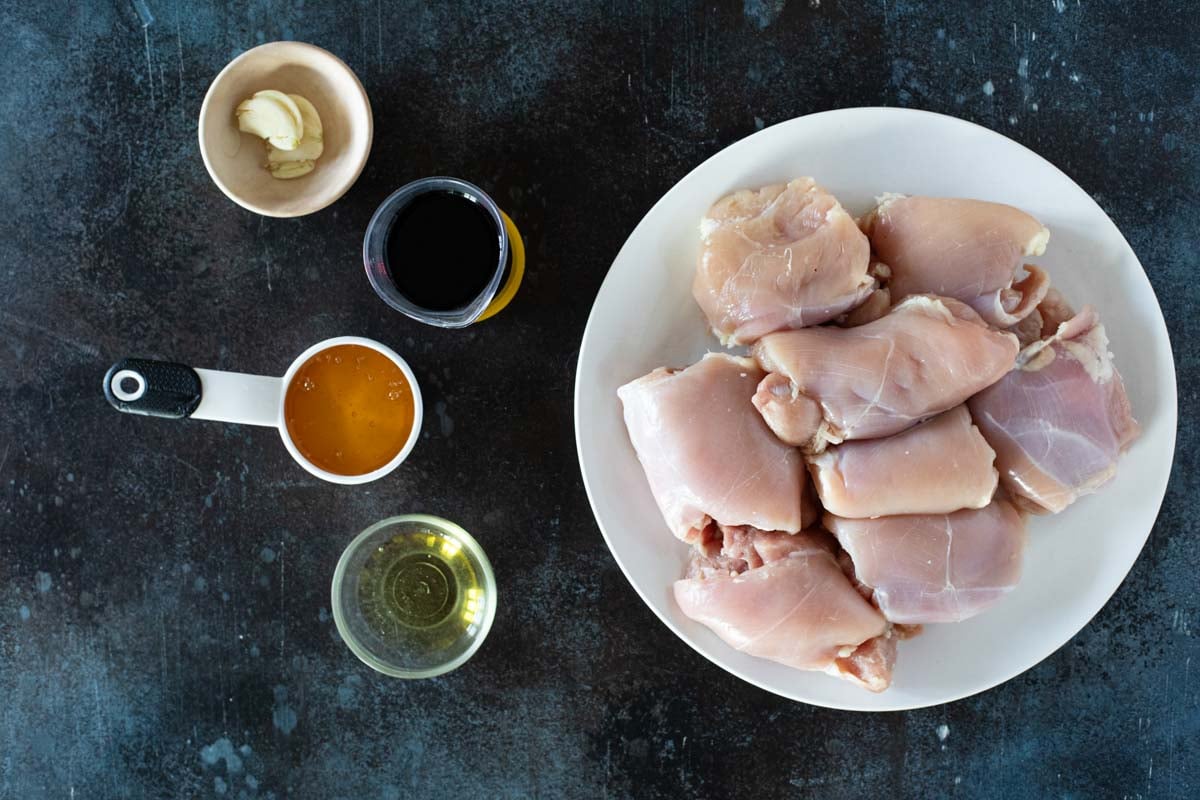 Ingredients to make Honey Soy Chicken.