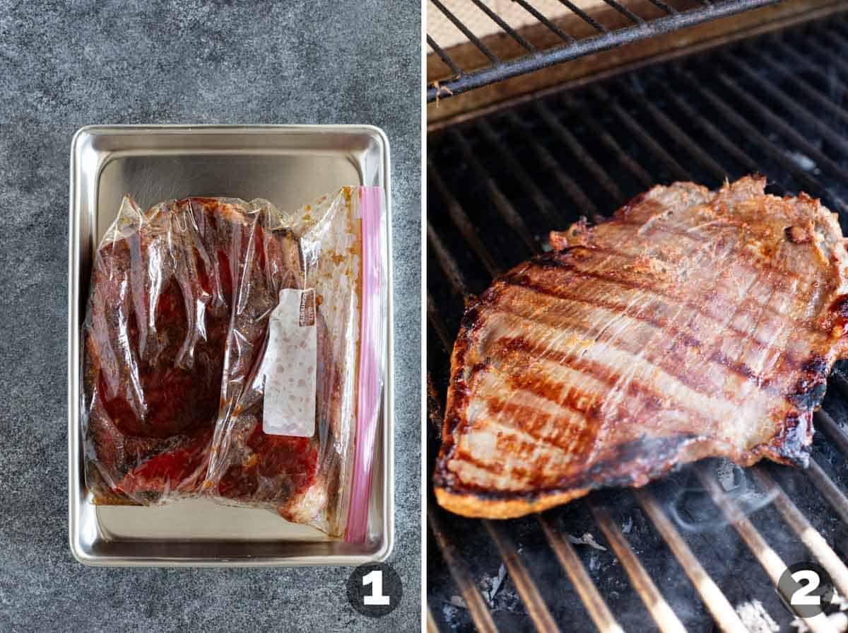 Steps to make Korean Flank Steak.