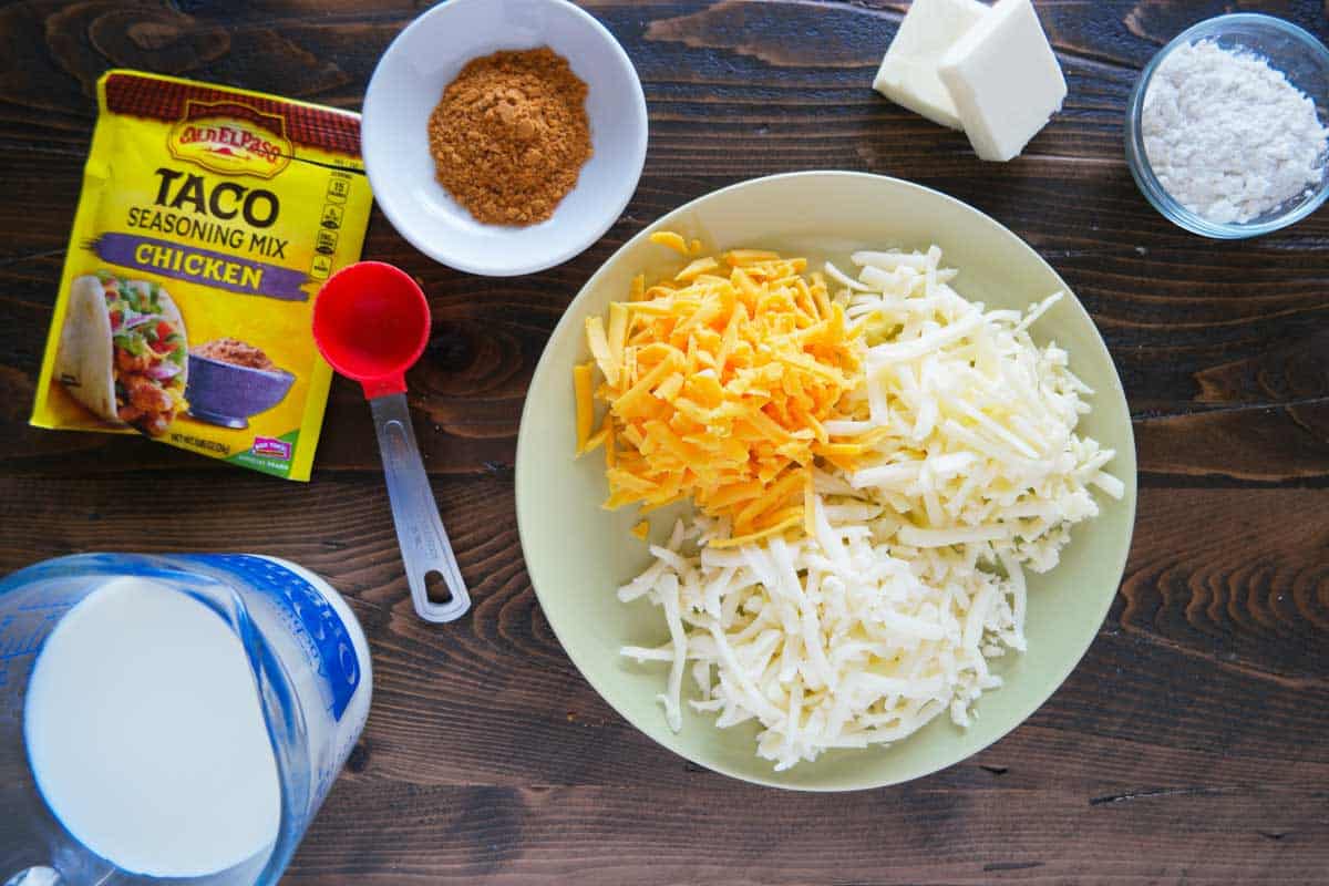 Ingredients for grilled chicken nachos