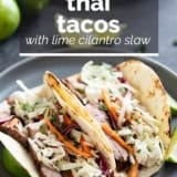 Thai Tacos with text overlay.