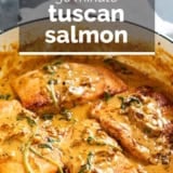 Tuscan Salmon with text overlay.