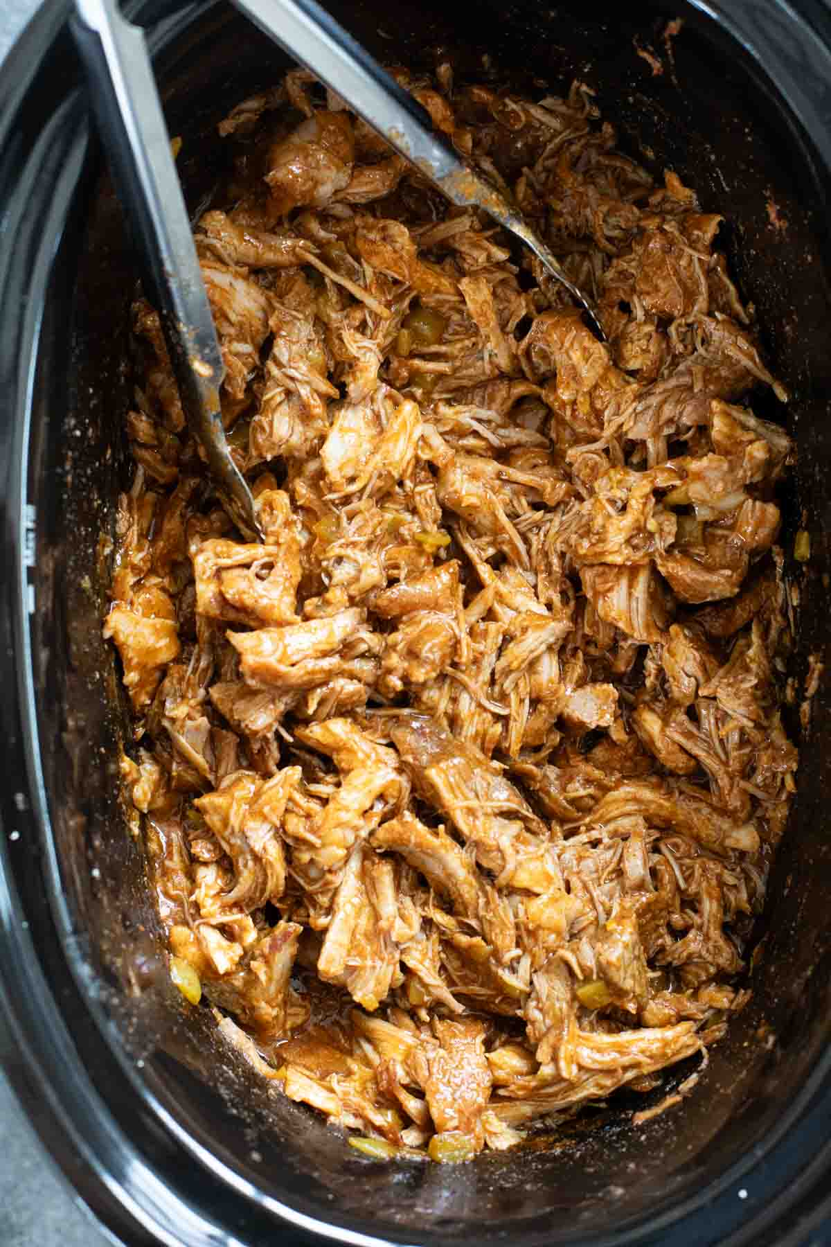 Cafe Rio Sweet Pork in a slow cooker.