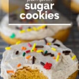 Pumpkin Sugar Cookies with text overlay.