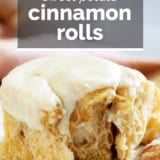 Sweet Potato Cinnamon Rolls with text overlay.