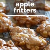 Apple Fritters with text overlay.