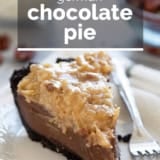 German Chocolate Pie with text overlay.