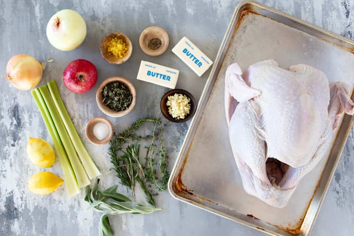 Ingredients for Roast Turkey Recipe.