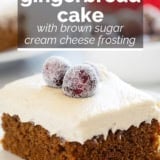 Gingerbread Cake with text overlay.