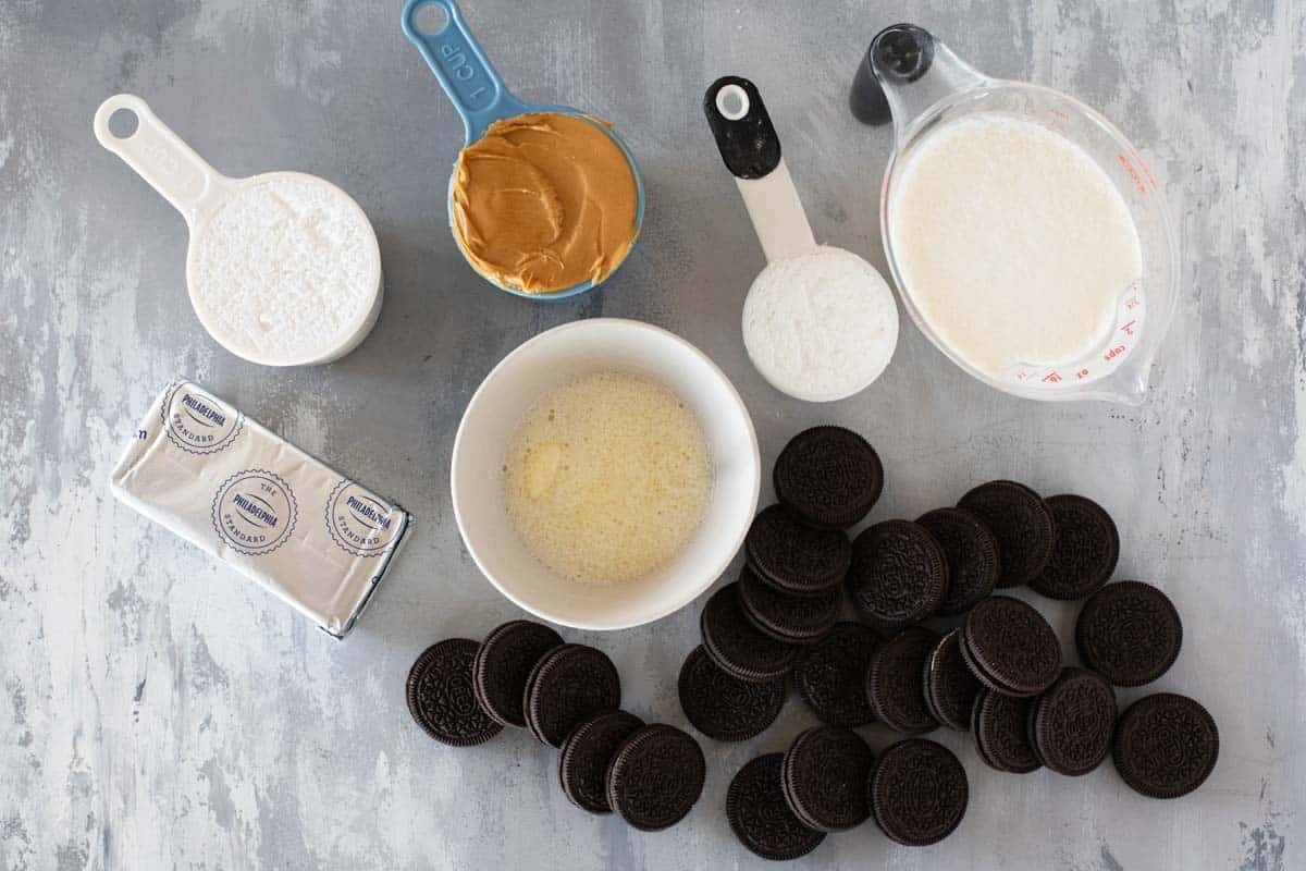 Ingredients for Peanut Butter Pie.