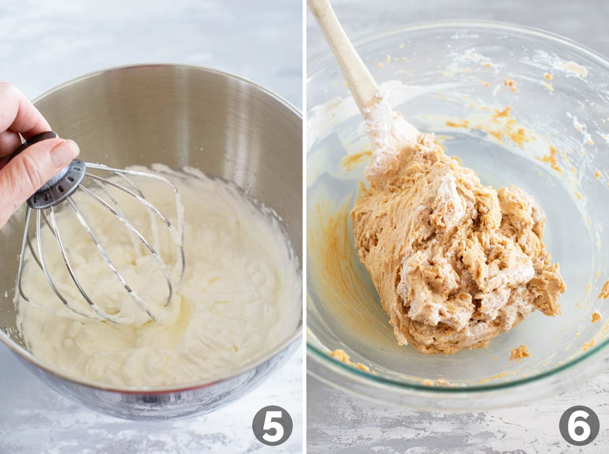 Whipping cream and adding to peanut butter filling.
