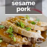Slow Cooker Sesame Pork with text overlay.