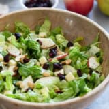 Bowl with Winter Salad with Lemon Poppy Seed Dressing.