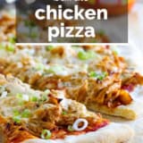 Buffalo Chicken Pizza with text overlay.