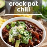 Crock Pot Chili with text overlay.